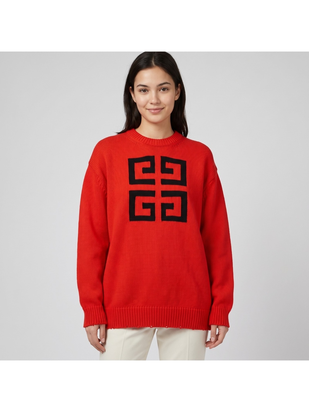 Givenchy Women's Oversized 4G logo Sweater in Red Color & size M NWOT MSRP $1190